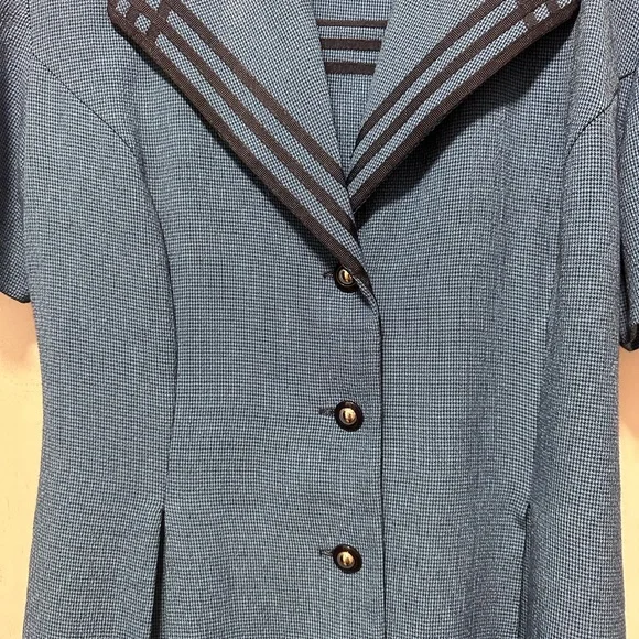 Miss Dorby vintage size 8 Blue Button-Down Dress - Picture 3 of 9